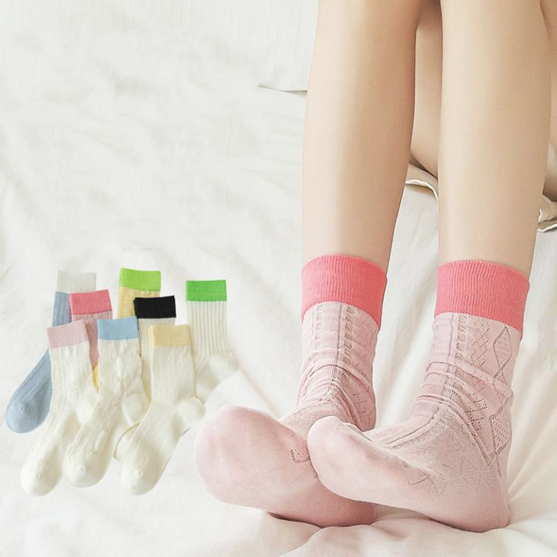 الماس على شكل نساء مترقع الصيف جوفاء شبك الجوارب منتصف الأنبوب التنفس